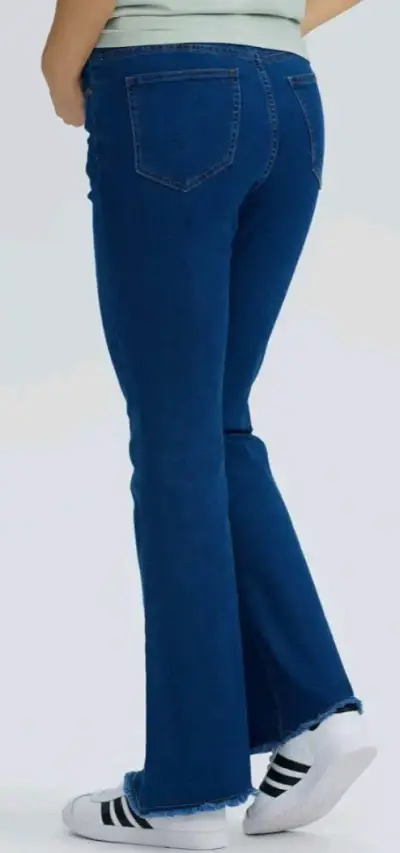 Jeans acampanados azul para mujer - miniatura 4
