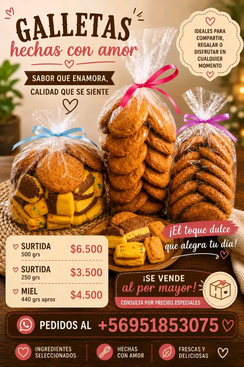 Galletas surtidas y de miel hechas con amor - 1