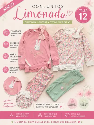 Conjunto de ropa para niñas Limonada talla 12 - miniatura 1