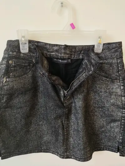 Falda corta de mezclilla Lolita Pocket talla 32 - miniatura 1