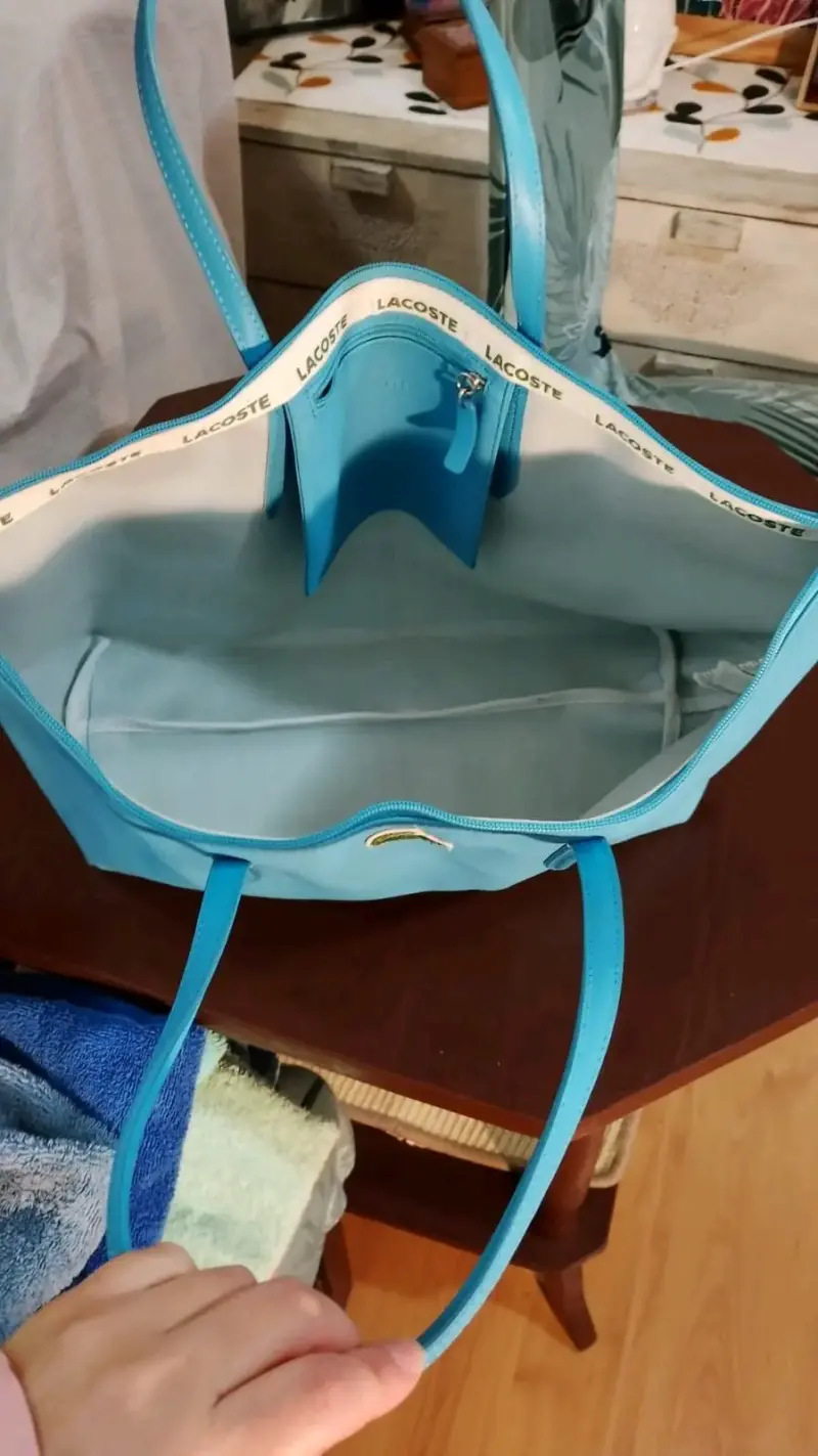 Bolso Tote azul Lacoste elegante - 3