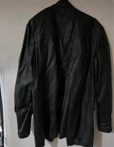 Chaqueta de cuerina negra Selected para hombre - miniatura 3