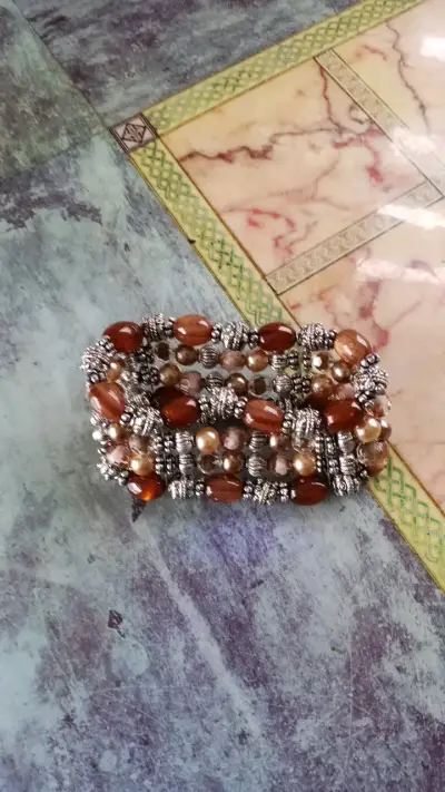 Pulsera elástica de cuentas multicolor - miniatura 4