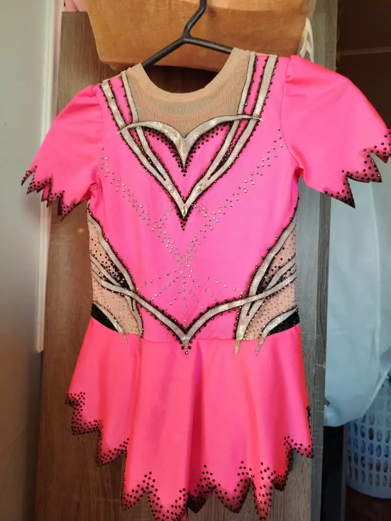 Malla de patinaje artístico rosa talla 8-10 - 1