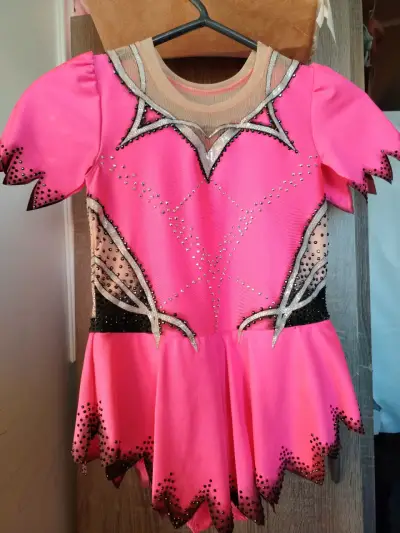 Malla de patinaje artístico rosa talla 8-10 - miniatura 2
