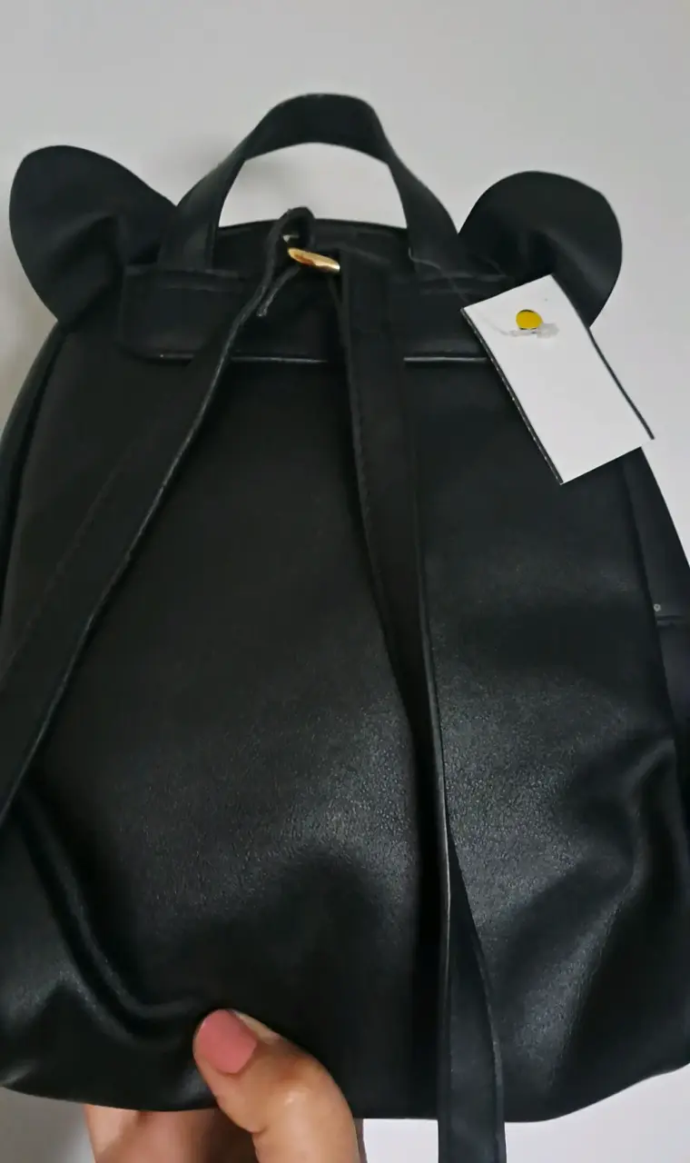 Mochila negra con diseño de gato - 4