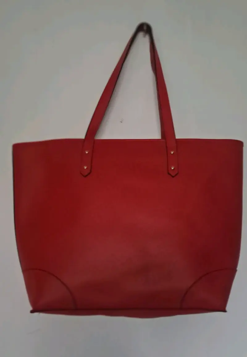 Bolso tote grande rojo elegante - 1