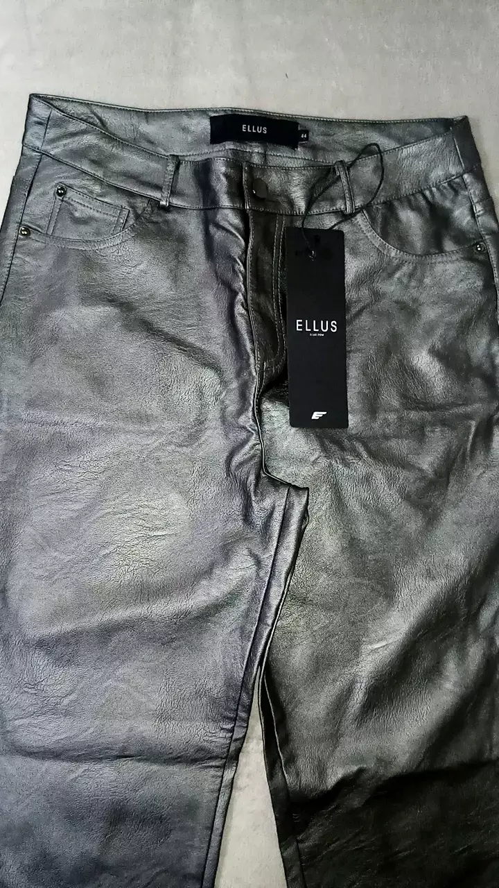 Pantalones de cuero sintético Ellus gris - 2