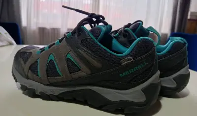 Zapatillas #38,senderismo Merrell gris y turquesa - miniatura 2