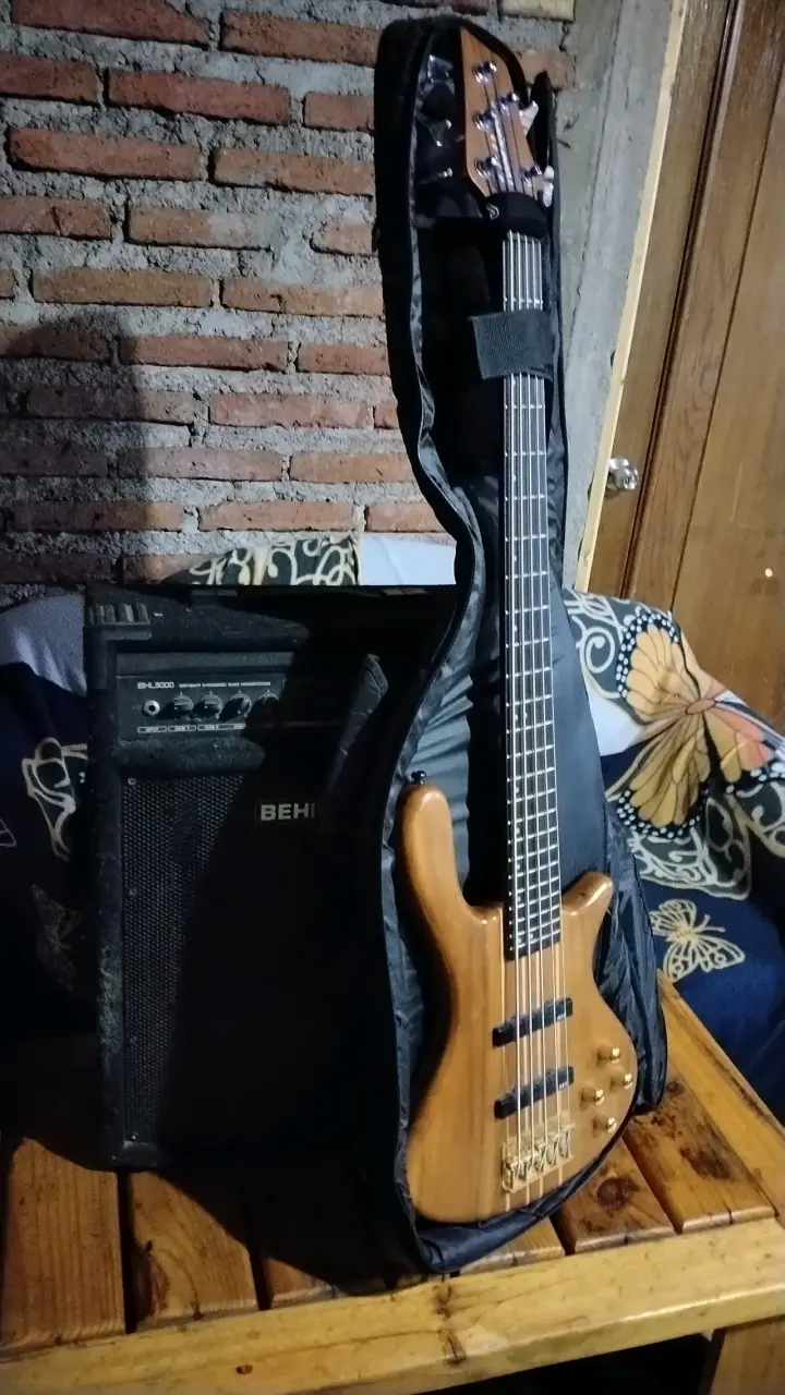 Bajo eléctrico de 5 cuerdas con amplificador Behringer - 2