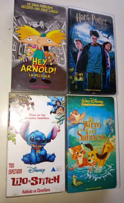 Colección (4)Películas VHS Hey Arnold, Harry Pot - miniatura 1