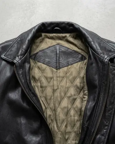Chaqueta de cuero genuino para hombre - miniatura 2