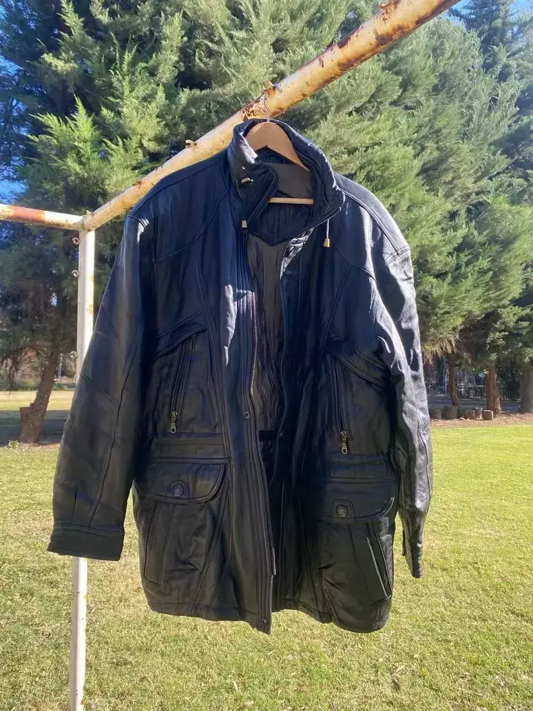 Chaqueta de cuero genuino para hombre - 5
