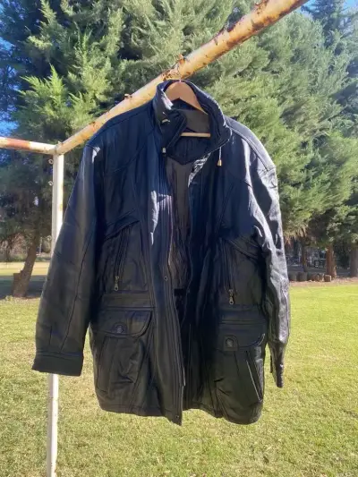 Chaqueta de cuero genuino para hombre - miniatura 5