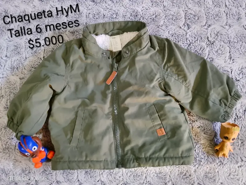 Chaqueta verde para bebé H&M talla 6 meses