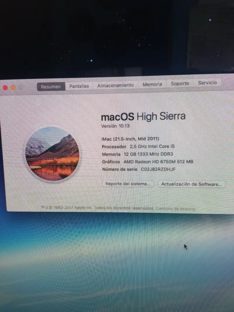 iMac 21.5 pulgadas Mid 2011 con 12GB RAM - 1
