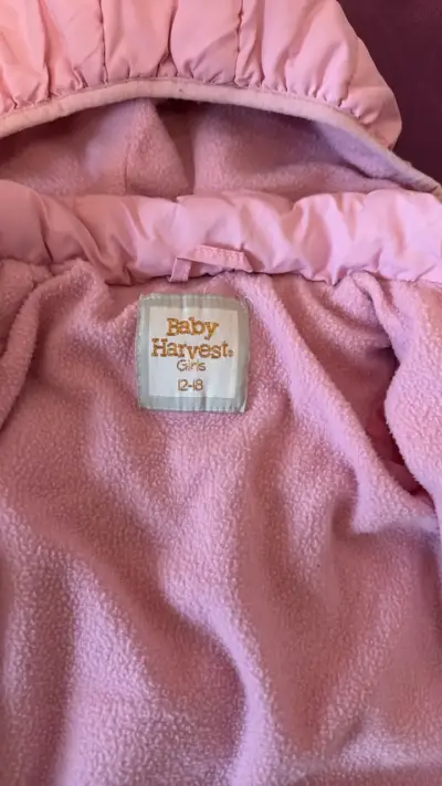 Chaqueta acolchada para bebé rosa Baby Harvest - miniatura 6