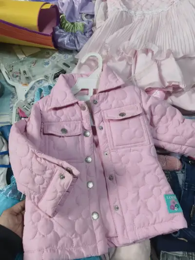 Chaqueta acolchada rosa para niña 18 a24m - miniatura 3