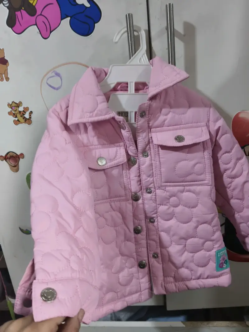 Chaqueta acolchada rosa para niña 18 a24m - 5