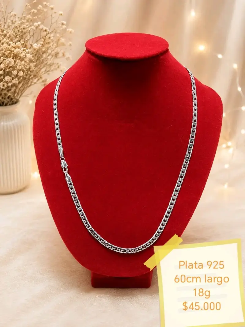 Cadena de plata 925 de 60cm para hombre