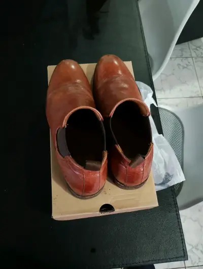Botines de cuero marrón para hombre - miniatura 2