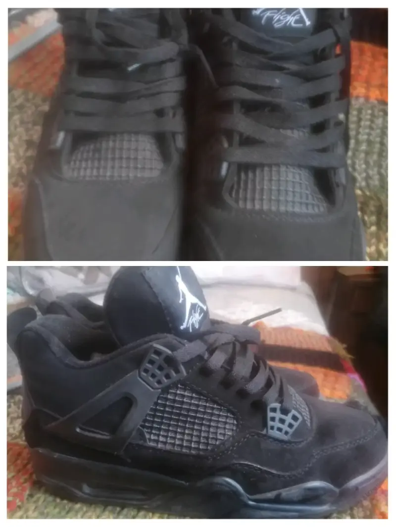 Zapatillas deportivas negras estilo Air Jordan