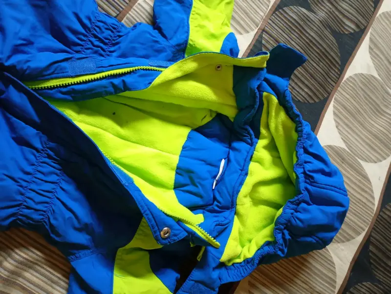 Enterito de nieve infantil azul y verde - 3