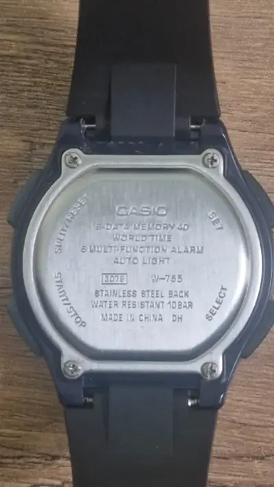 Reloj digital Casio original, modelo W-755.E-Data - miniatura 4