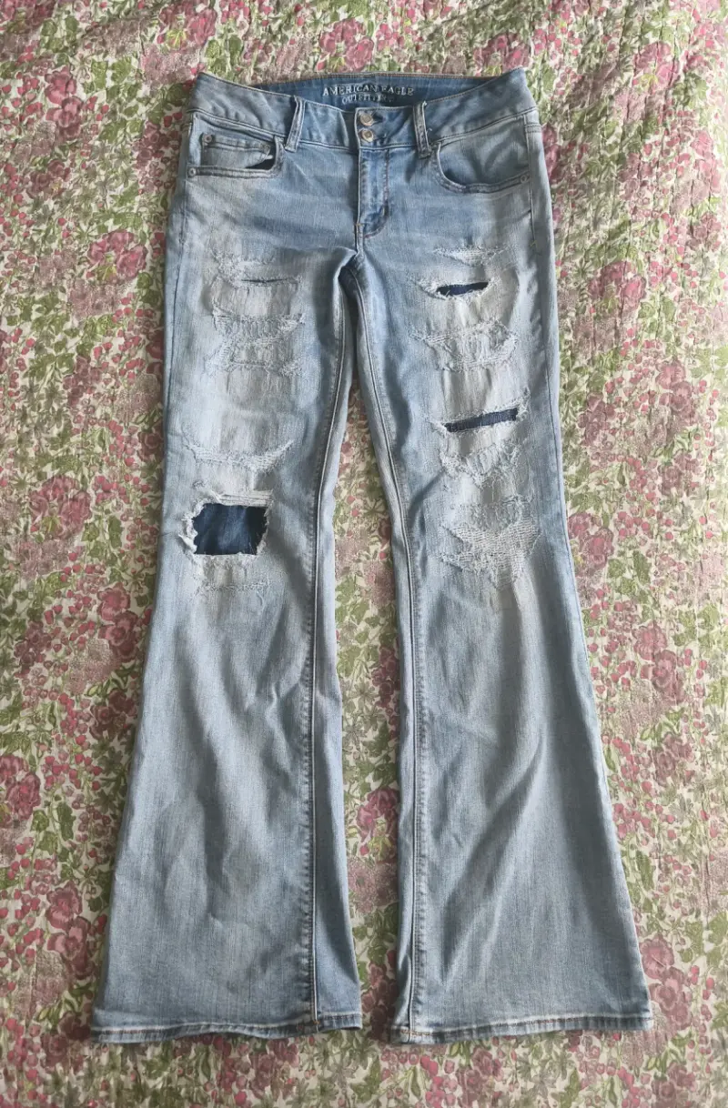Jeans American Eagle desgastados para mujer - 4