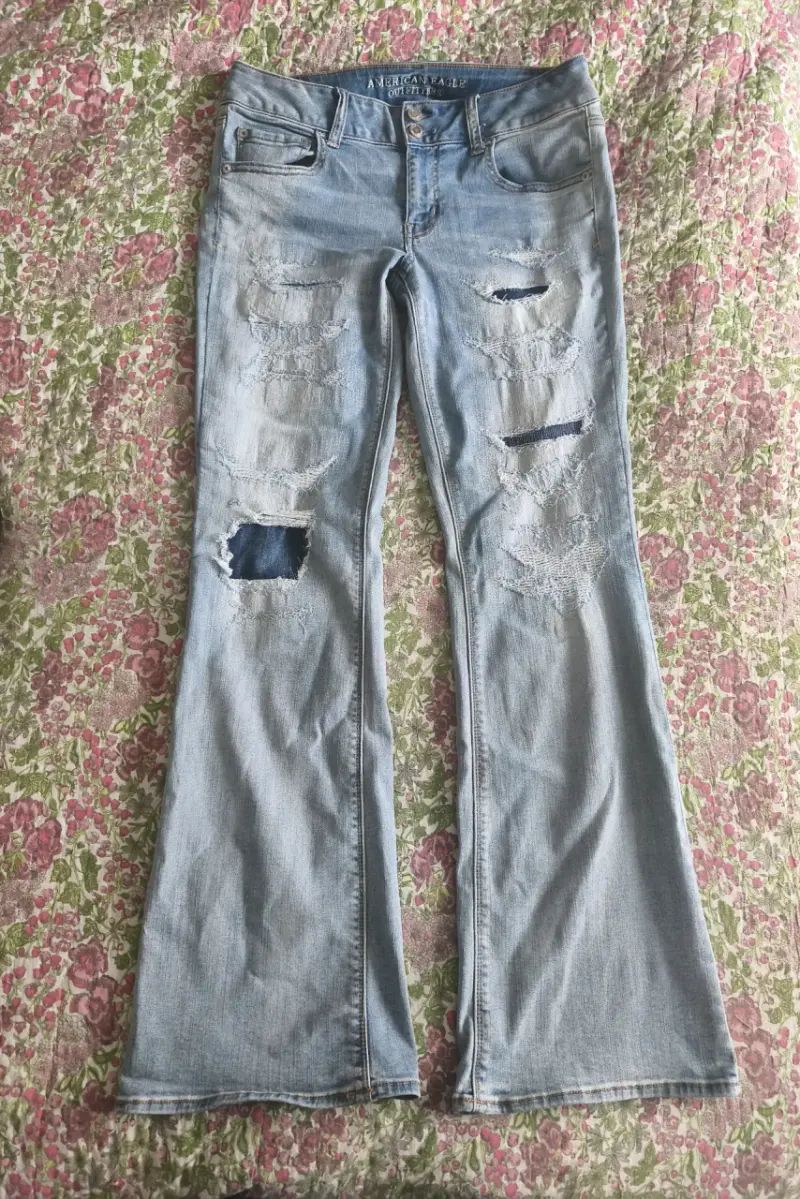Jeans American Eagle desgastados para mujer - 5