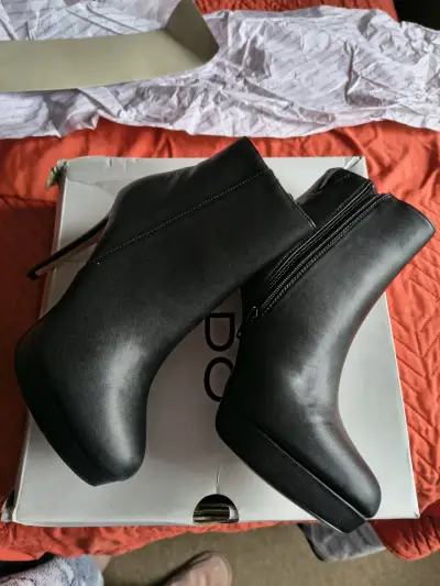 Botines de cuero negro con tacón alto Aldo - miniatura 1
