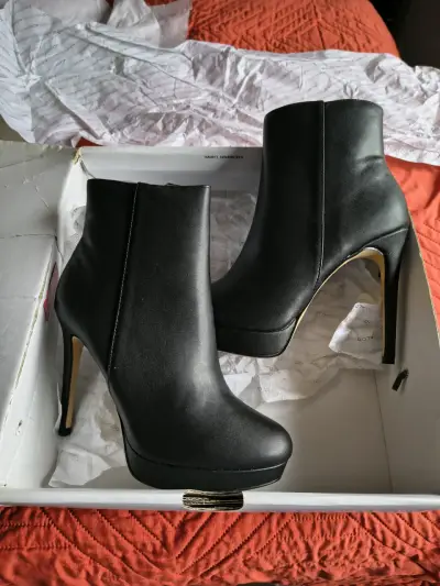 Botines de cuero negro con tacón alto Aldo - miniatura 3