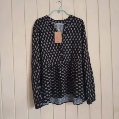 Blusa estampada de viscosa Abstracts - miniatura 1