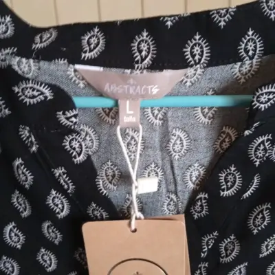 Blusa estampada de viscosa Abstracts - miniatura 4