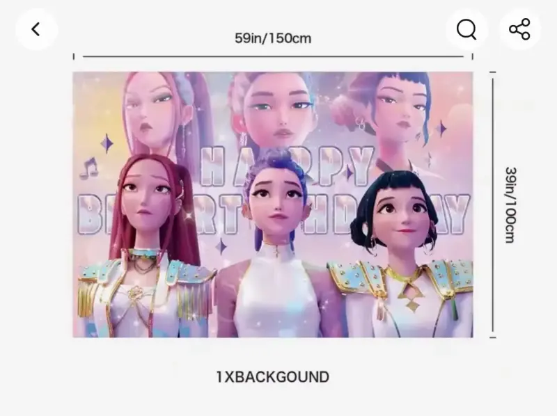 Decoración de Cumpleaños Guerreras K-Pop - 1