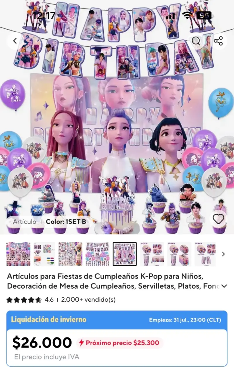 Decoración de Cumpleaños Guerreras K-Pop - 2