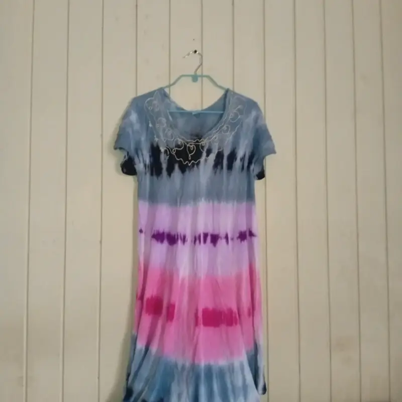 Vestido Tie-Dye Multicolor de Viscosa, Hindú