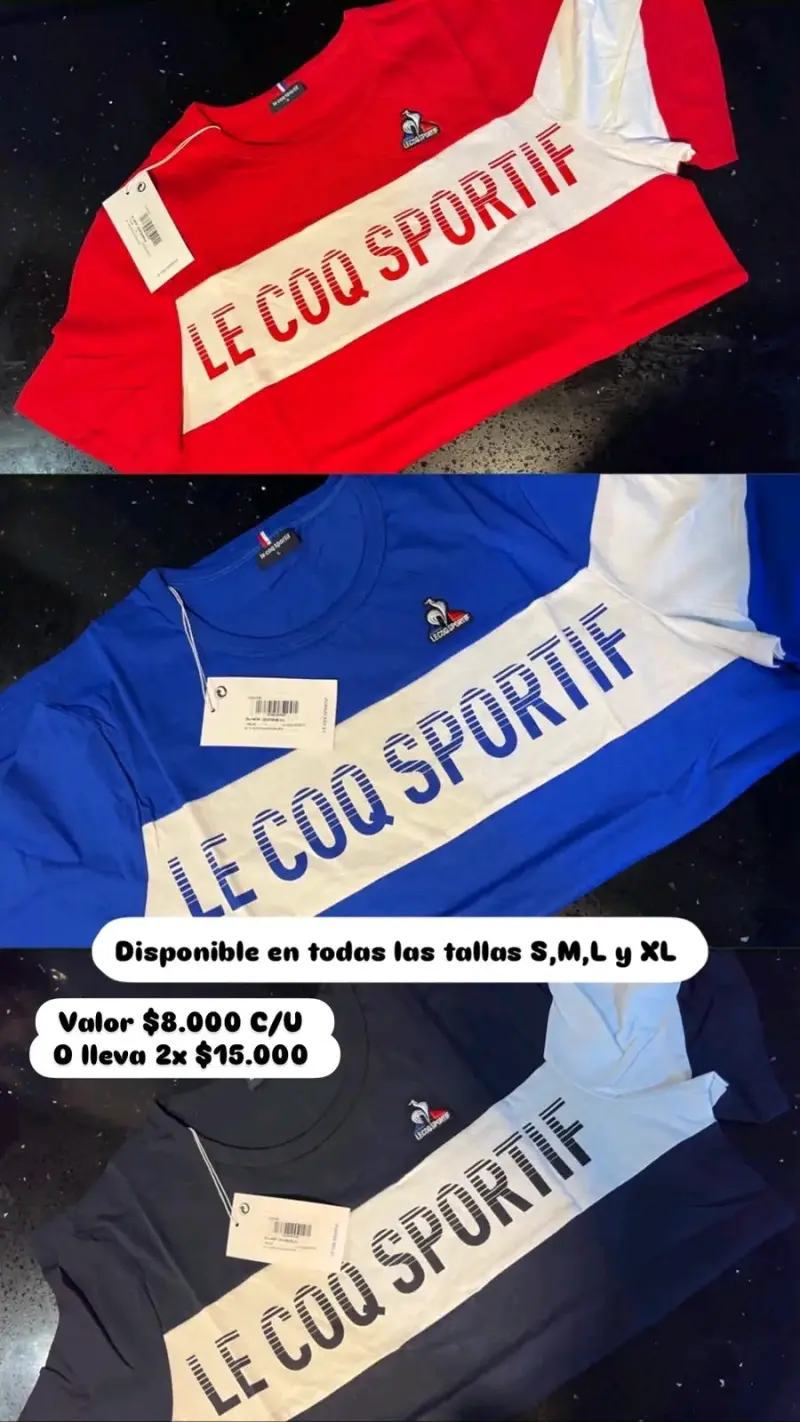 Polera Le Coq Sportif en varios colores