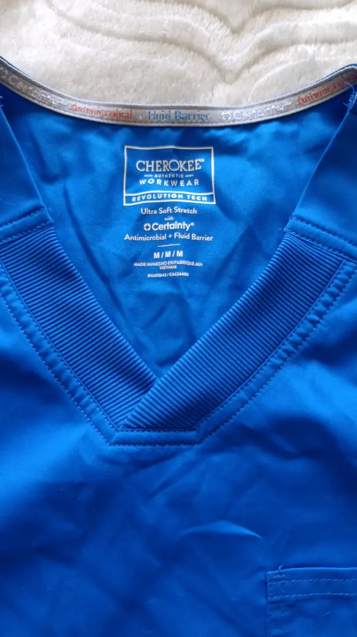 Polera médica azul Cherokee para hombre - 2