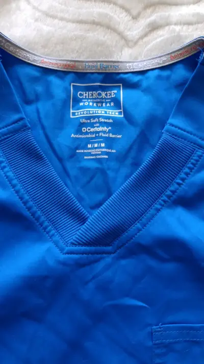 Polera médica azul Cherokee para hombre - miniatura 2