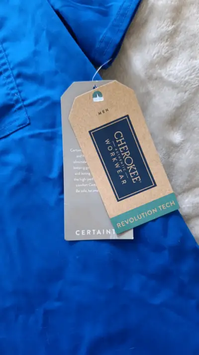 Polera médica azul Cherokee para hombre - miniatura 3