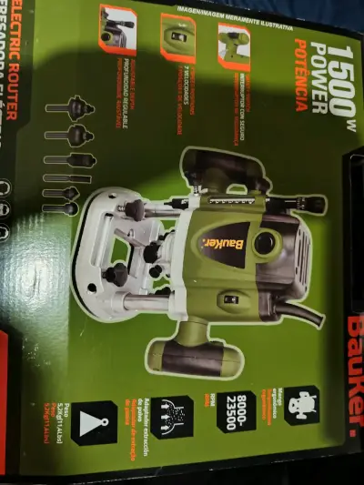 Fresadora Eléctrica Bauker 1500W Potente - miniatura 2