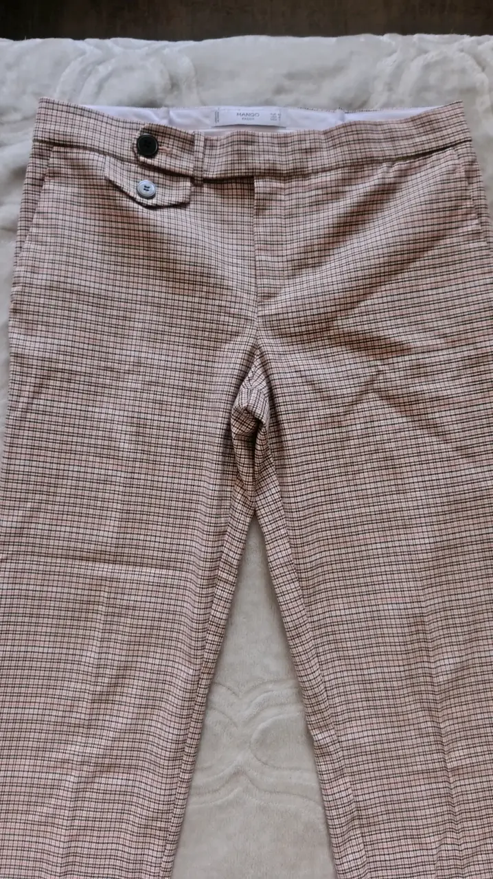 Pantalones a cuadros Mango mujer - 1