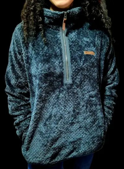 Polar de mujer Columbia azul  oscuro con cierre - miniatura 3