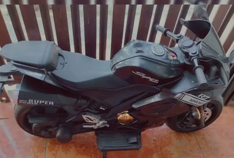 Moto eléctrica infantil Super Moto negra - 1