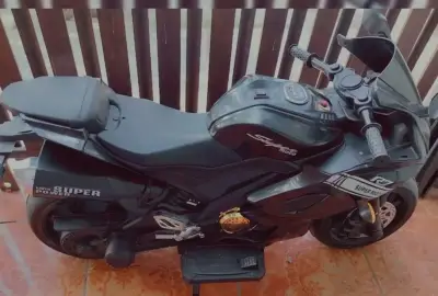 Moto eléctrica infantil Super Moto negra - miniatura 1