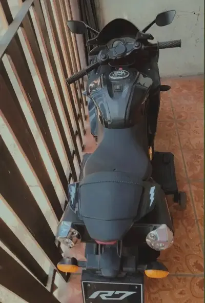 Moto eléctrica infantil Super Moto negra - miniatura 2