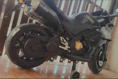 Moto eléctrica infantil Super Moto negra - miniatura 3