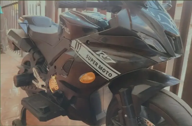 Moto eléctrica infantil Super Moto negra - 4