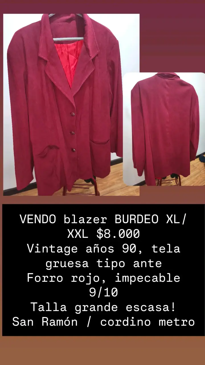 Blazer para dama segunda mano sin detalles como nu - 1